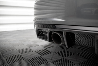 Maxton Diffusor Heck Ansatz für Audi TT S-Line 8S schwarz Hochglanz