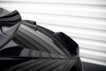 Maxton Niedriger Spoiler CAP für 3D Audi RSQ8 / SQ8 / Q8 S-Line Mk1 schwarz Hochglanz