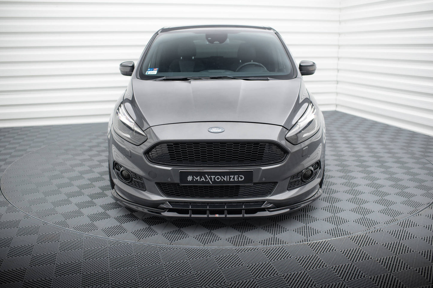 Maxton Front Ansatz für Ford S-Max ST-Line Mk2 schwarz Hochglanz