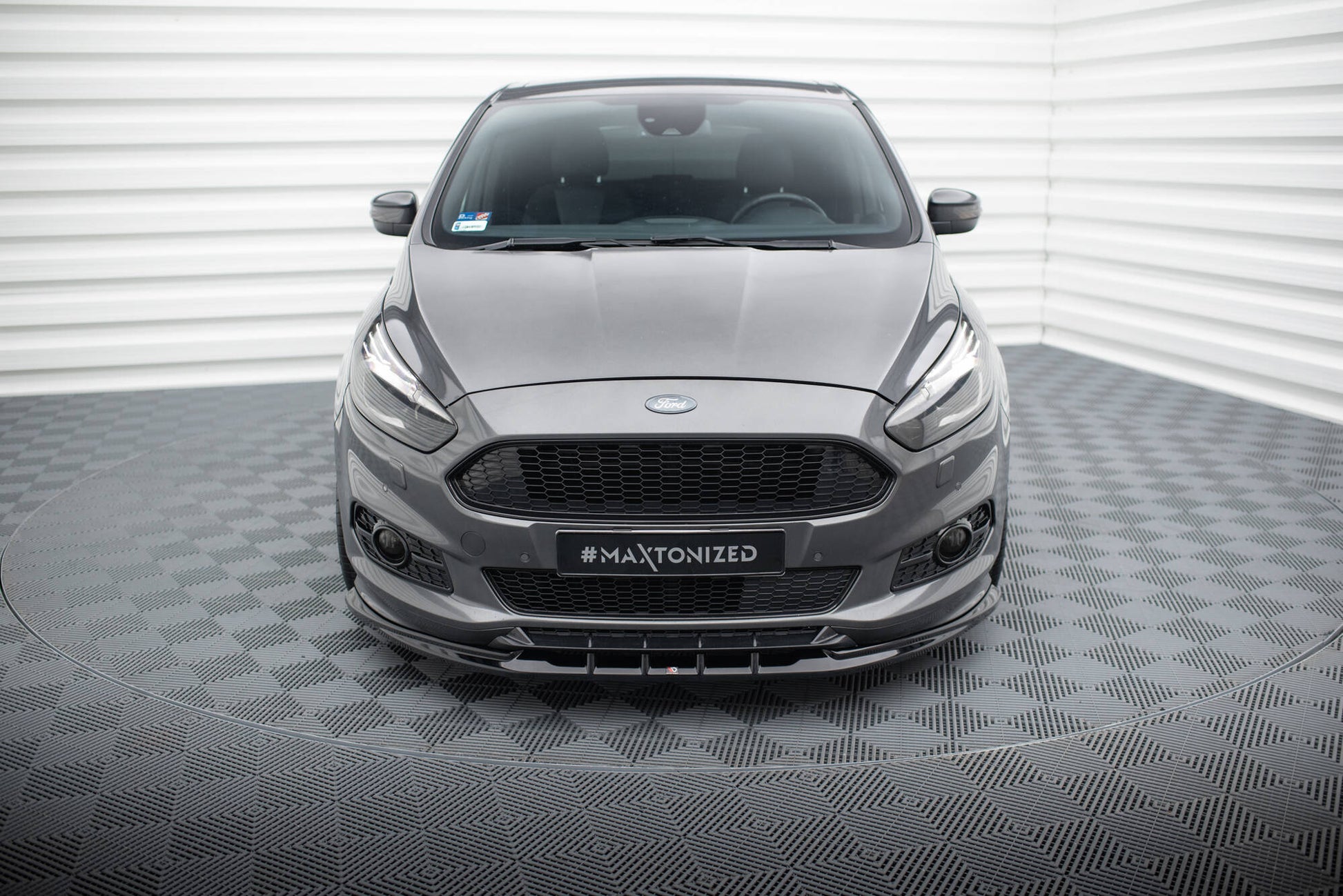 Maxton Front Ansatz für Ford S-Max ST-Line Mk2 schwarz Hochglanz