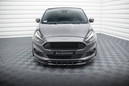 Maxton Front Ansatz für Ford S-Max ST-Line Mk2 schwarz Hochglanz