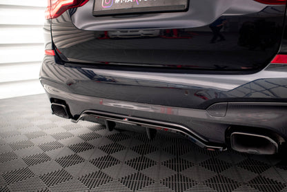 Maxton Mittlerer Diffusor Heck Ansatz DTM Look für BMW X3 M40i / M40d G01 schwarz Hochglanz