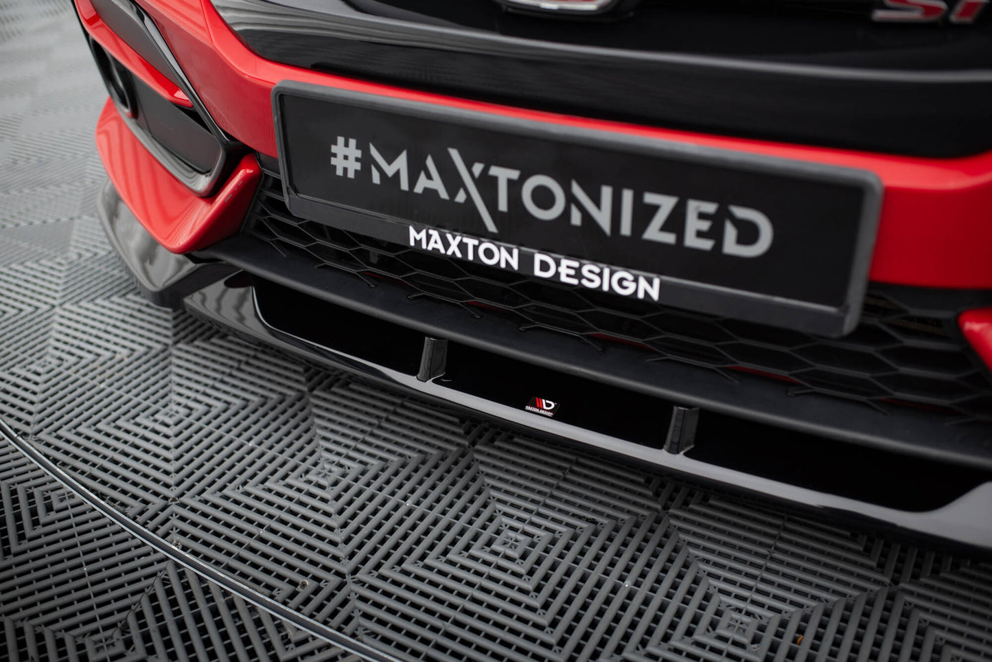 Maxton Front Ansatz für Honda Civic SI Mk10 schwarz Hochglanz