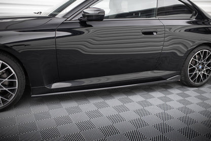 Maxton Seitenschweller Ansatz für V.2 für BMW 2 Coupe G42 schwarz Hochglanz