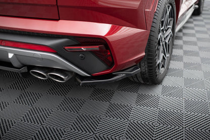 Maxton Mittlerer Diffusor Heck Ansatz DTM Look für Hyundai Tucson N-Line Mk4 schwarz Hochglanz