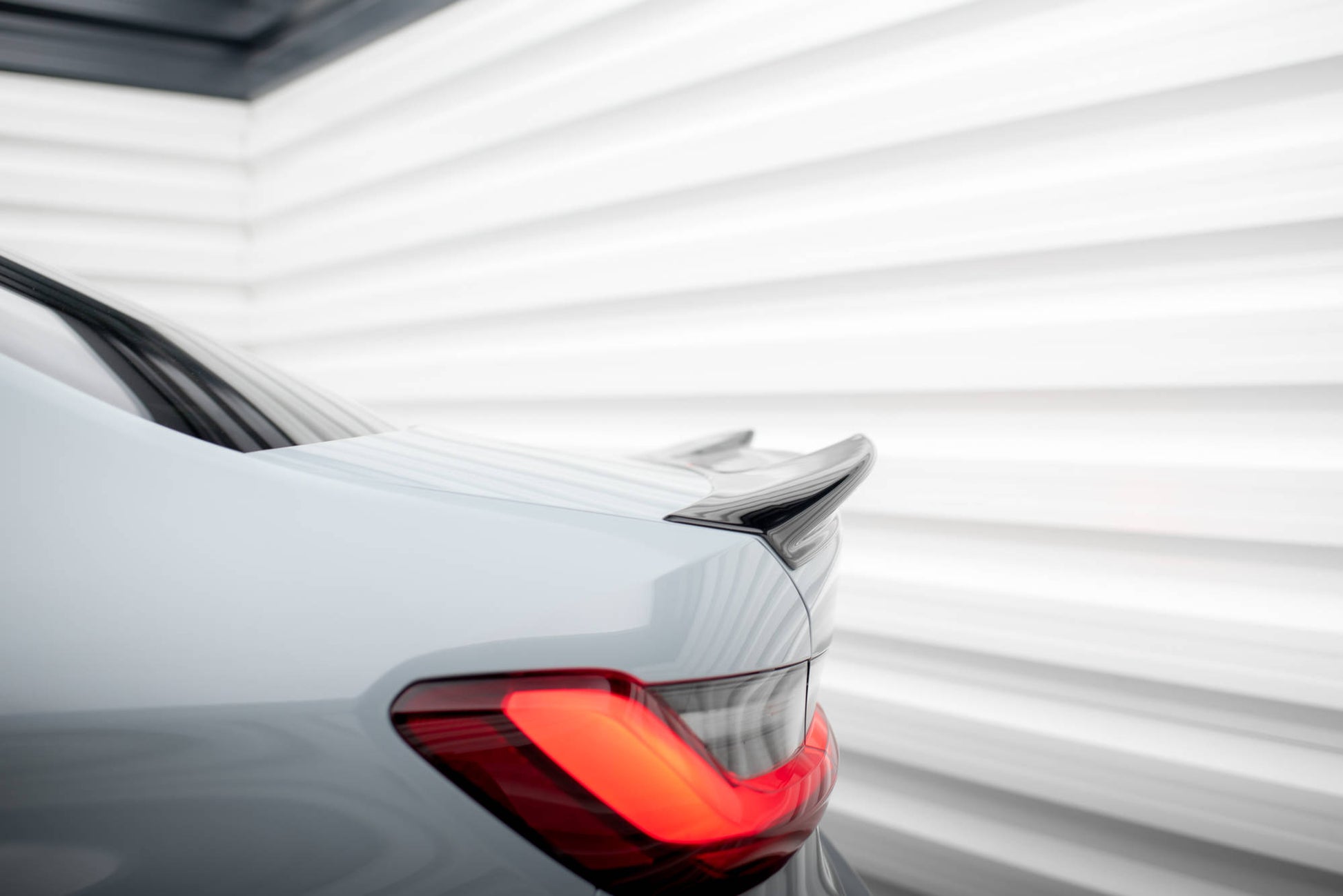 Maxton Spoiler CAP für 3D BMW M340i / 3 M-Paket / M3 Limousine G20  schwarz Hochglanz