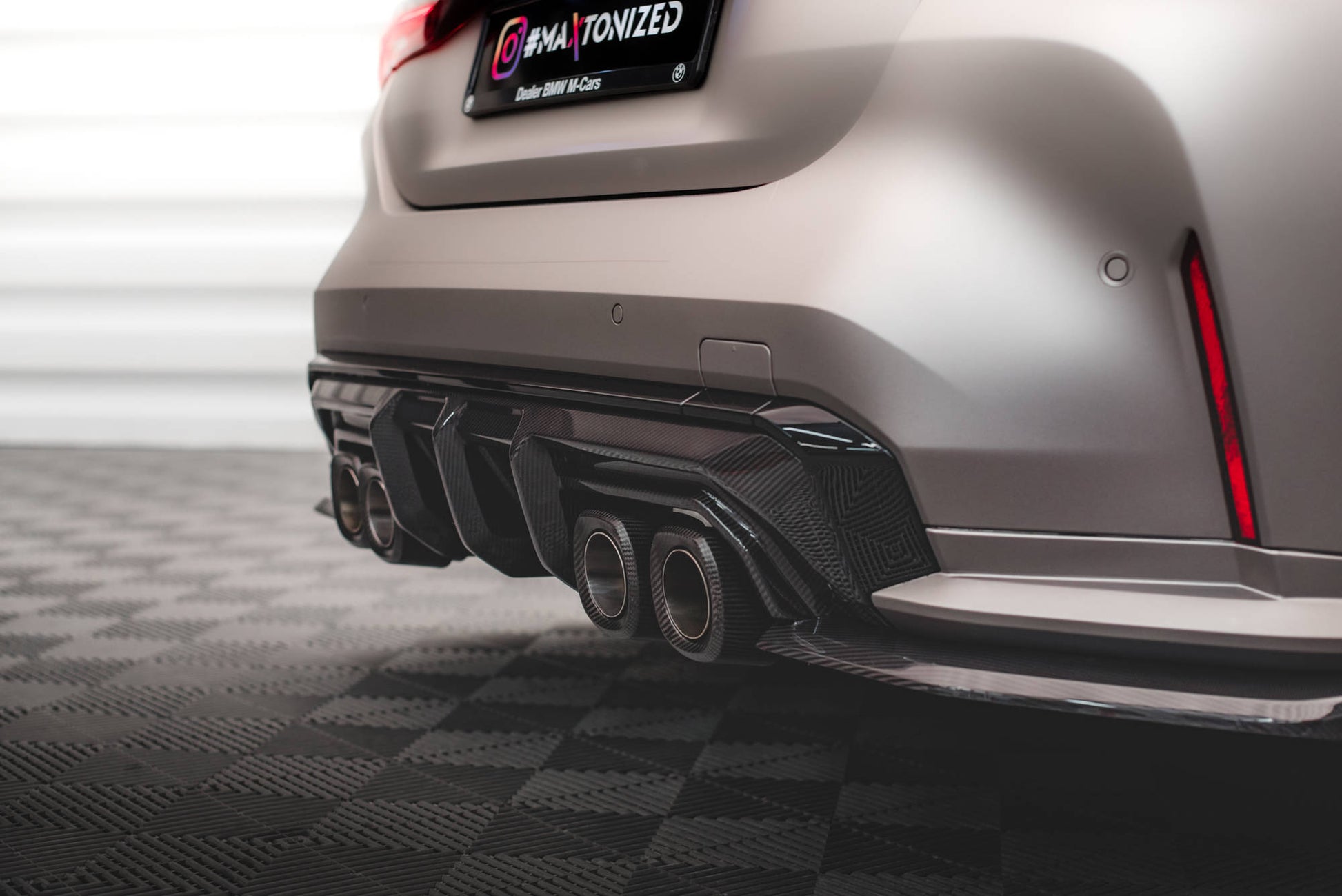 Maxton Carbon Fiber Diffusor Heck Ansatz für BMW M4 G82  / M3 G80