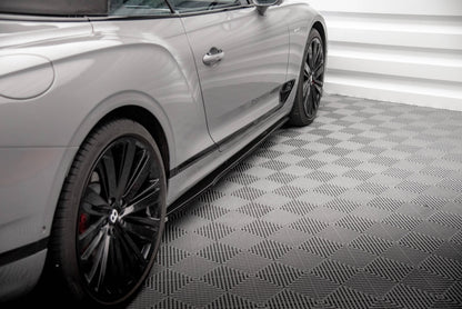 Maxton Seitenschweller Ansatz für Bentley Continental GT Mk3 schwarz Hochglanz