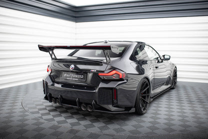 Maxton Hintere Seiten Flaps für BMW M2 G87 schwarz Hochglanz