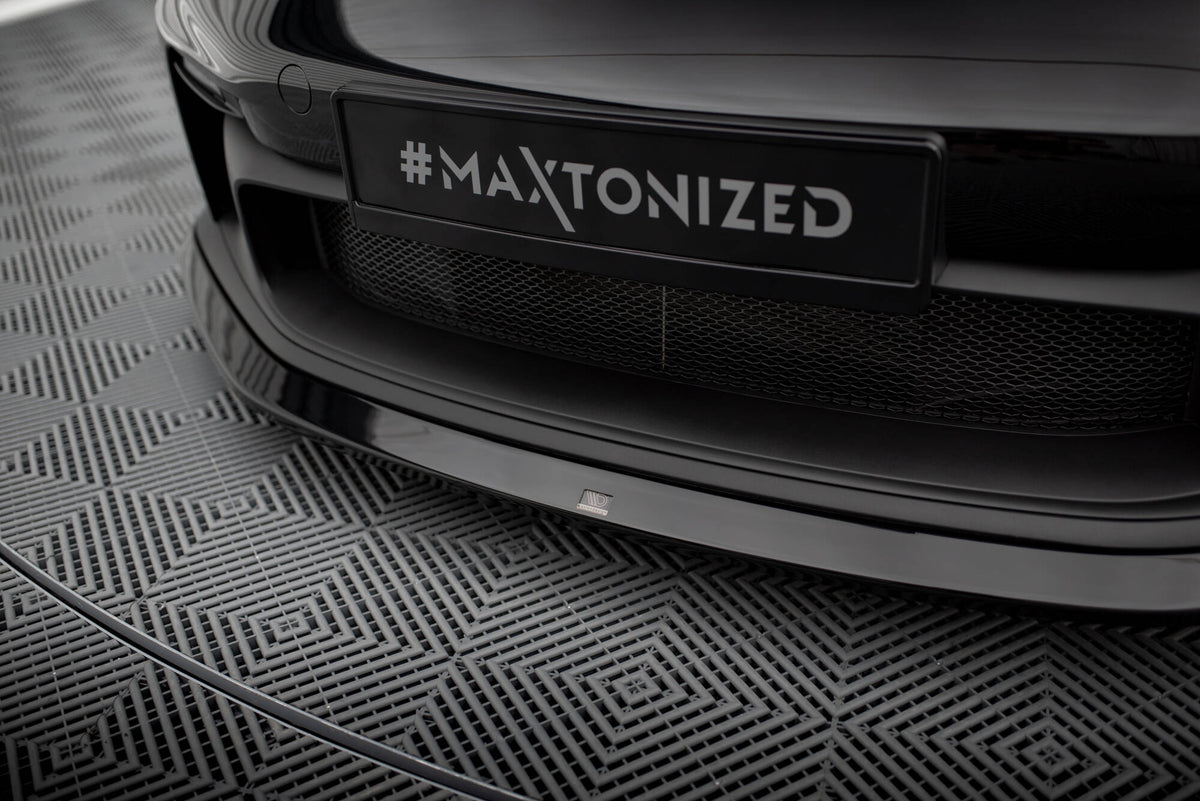 Maxton Front Ansatz für Porsche 911 992 GT3 schwarz Hochglanz