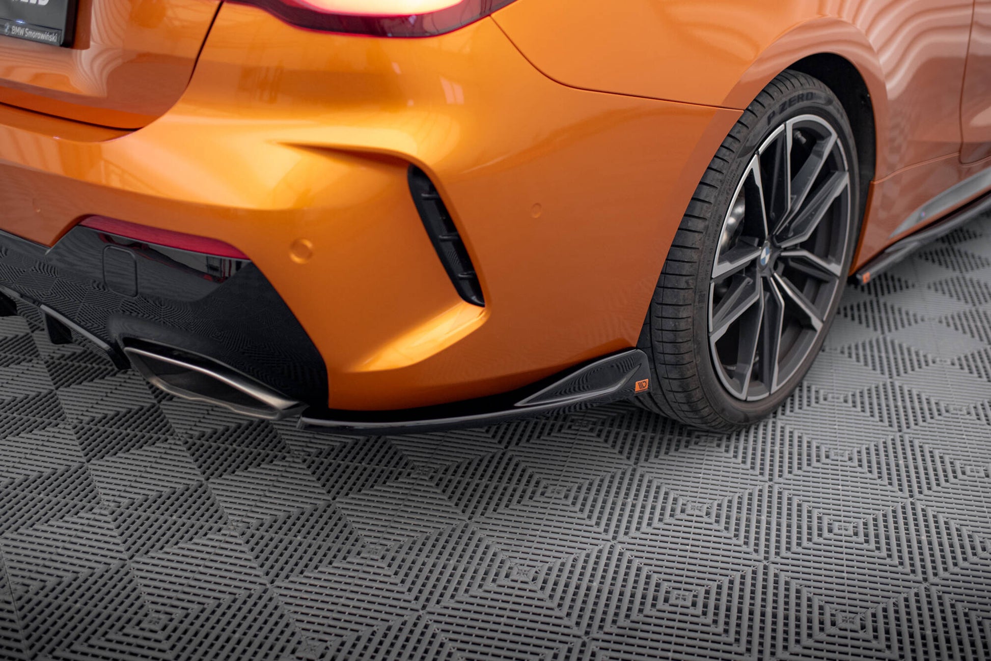 Maxton Heck Ansatz Flaps Diffusor V.2 für BMW M440I G22 schwarz Hochglanz