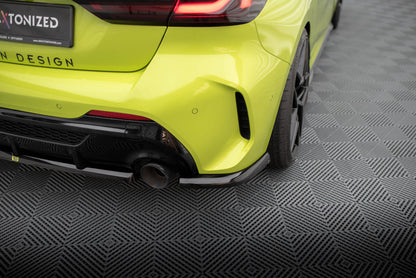 Maxton Heck Ansatz Flaps Diffusor V.1 für1 BMW 1er M-Paket / M135i F40 schwarz Hochglanz