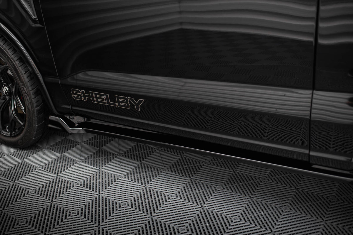 Maxton Seitenschweller Ansatz für Shelby F150 Super Snake schwarz Hochglanz