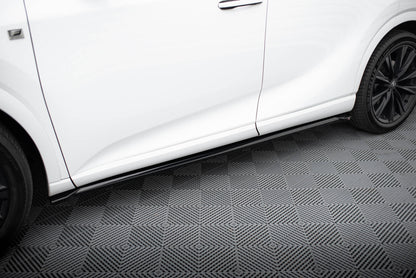 Maxton Seitenschweller Ansatz für Lexus RX F-Sport Mk5 schwarz Hochglanz