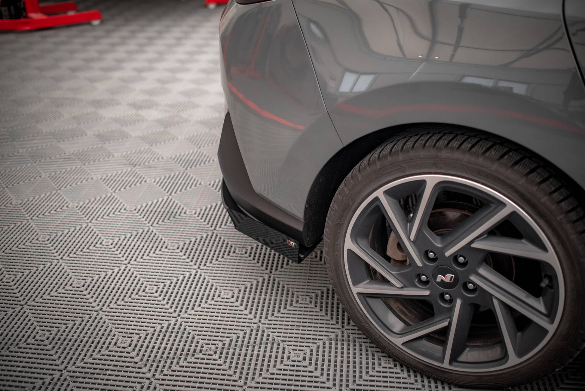 Maxton Hintere Seiten Flaps für Hyundai I30 Fastback N-Line Mk3 Facelift schwarz Hochglanz