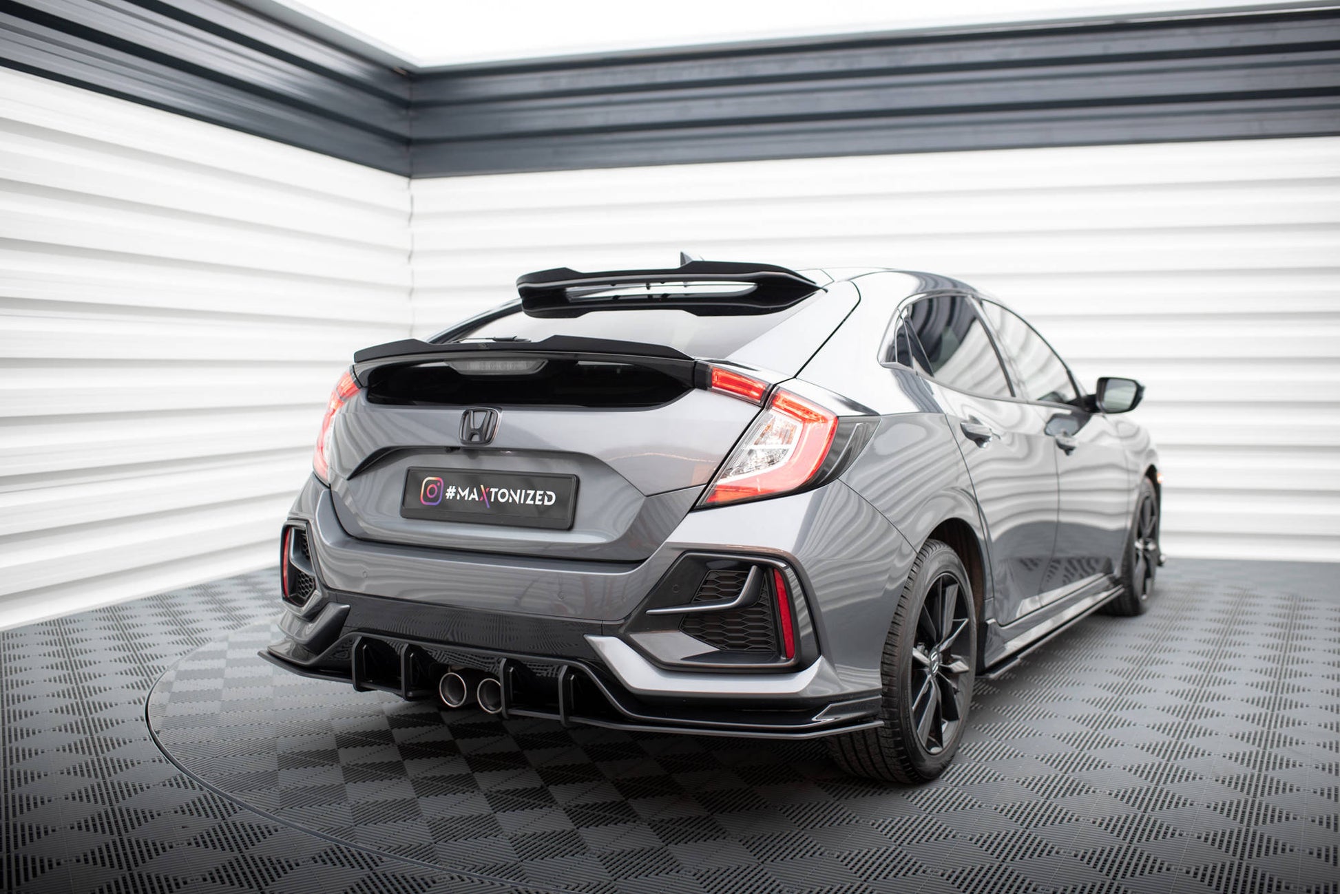 Maxton Street Pro Heck Ansatz Flaps Diffusor für Honda Civic Sport Mk 10 Facelift