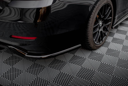 Maxton Mittlerer Diffusor Heck Ansatz DTM Look für BMW 4er Gran Coupe F36  schwarz Hochglanz