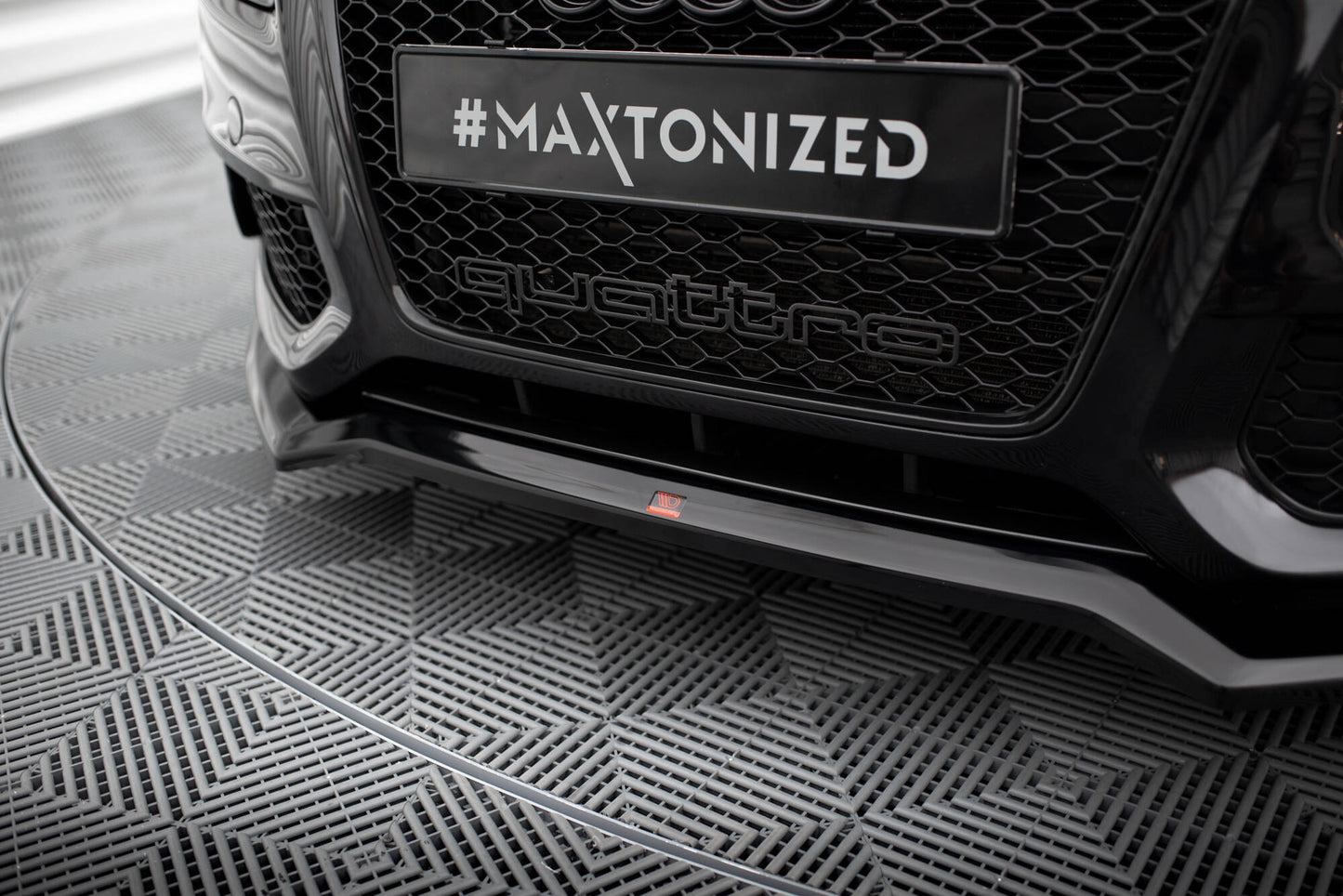 Maxton Front Ansatz V.3 für Audi S5 / A5 S-Line 8T schwarz Hochglanz