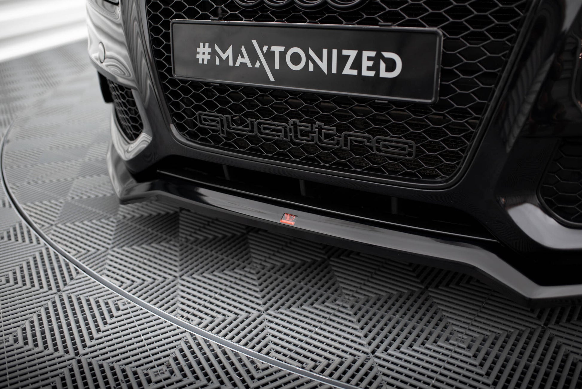 Maxton Front Ansatz V.3 für Audi S5 / A5 S-Line 8T schwarz Hochglanz