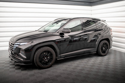 Maxton Seitenschweller Ansatz für Hyundai Tucson Mk4 schwarz Hochglanz