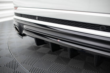 Maxton Mittlerer Diffusor Heck Ansatz DTM Look für Audi SQ8 Mk1  schwarz Hochglanz