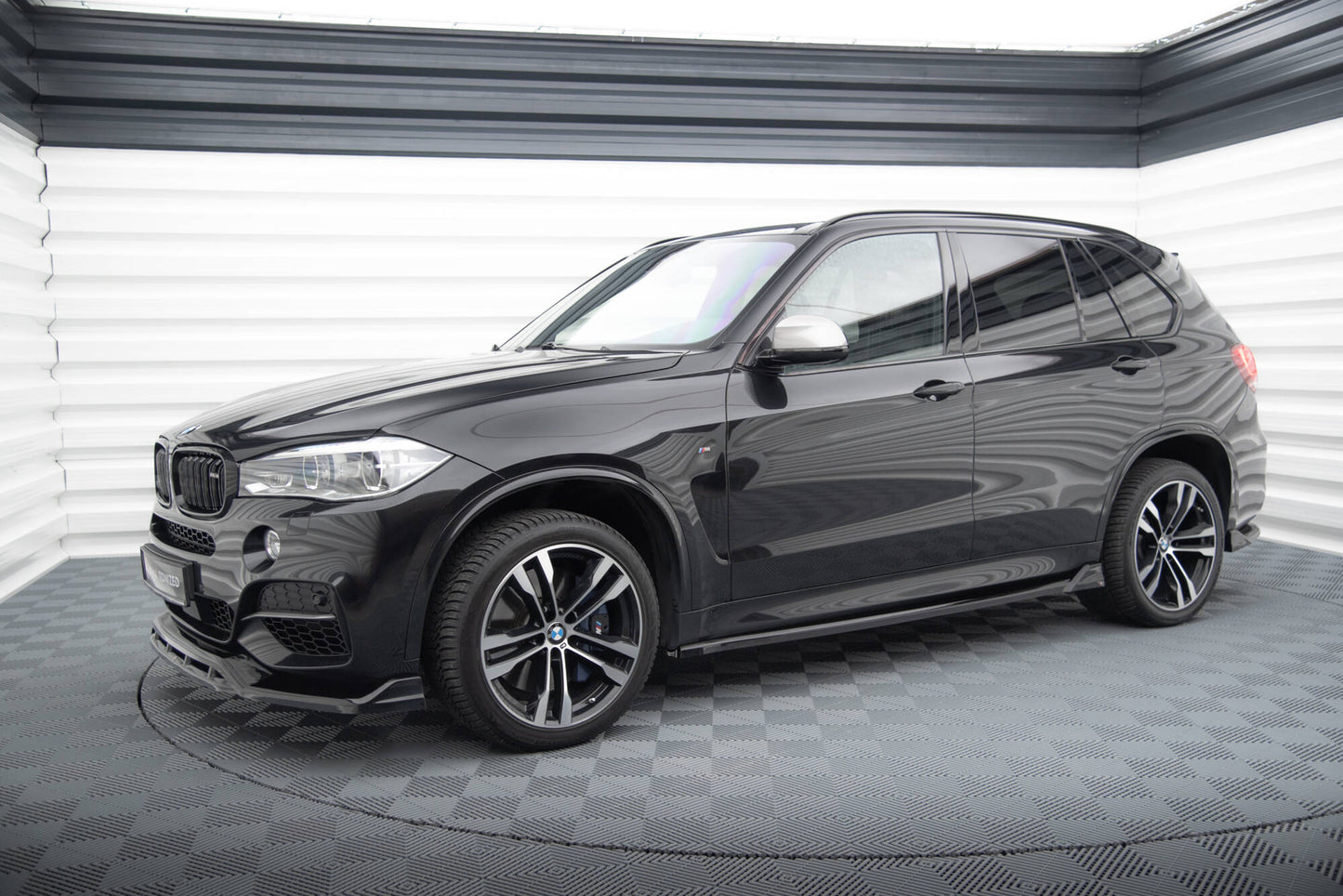 Maxton Seitenschweller Ansatz für V.2 für BMW X5 M-Paket F15 schwarz Hochglanz