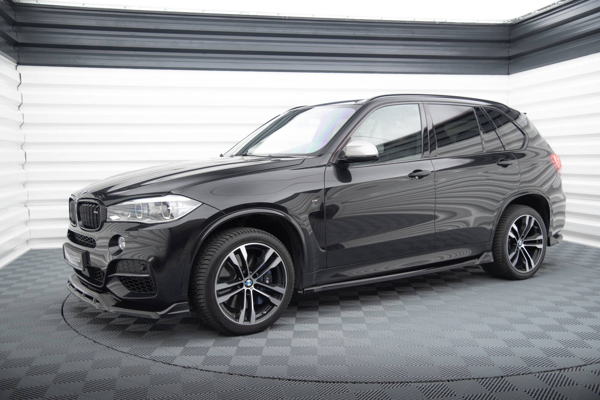 Maxton Seitenschweller Ansatz für V.2 für BMW X5 M-Paket F15 schwarz Hochglanz
