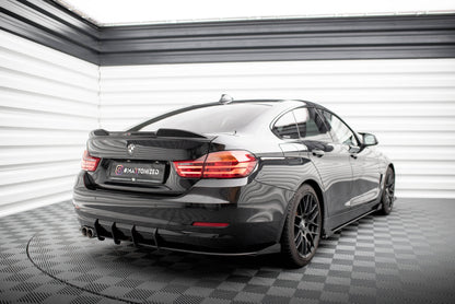 Maxton Street Pro Heck Ansatz Flaps Diffusor +Flaps für BMW 4er Gran Coupe F36 schwarz Hochglanz