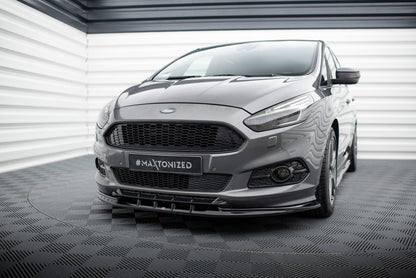 Maxton Front Ansatz für Ford S-Max ST-Line Mk2 schwarz Hochglanz