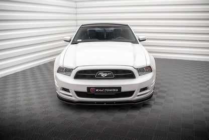 Maxton Front Ansatz für Ford Mustang Mk5 Facelift schwarz Hochglanz