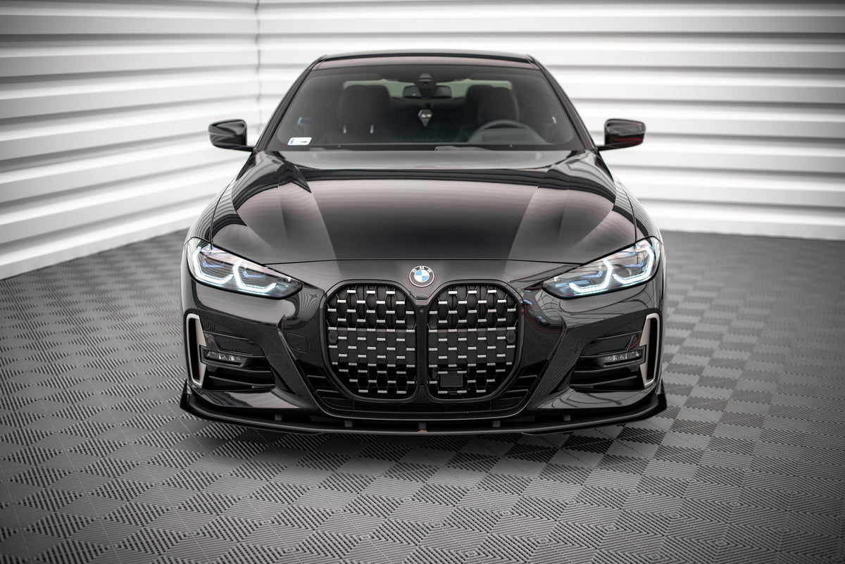 Maxton Street Pro Front Ansatz für +Flaps für BMW 4er M-Paket G22 schwarz Hochglanz