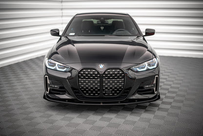 Maxton Street Pro Front Ansatz für +Flaps für BMW 4er M-Paket G22 schwarz Hochglanz