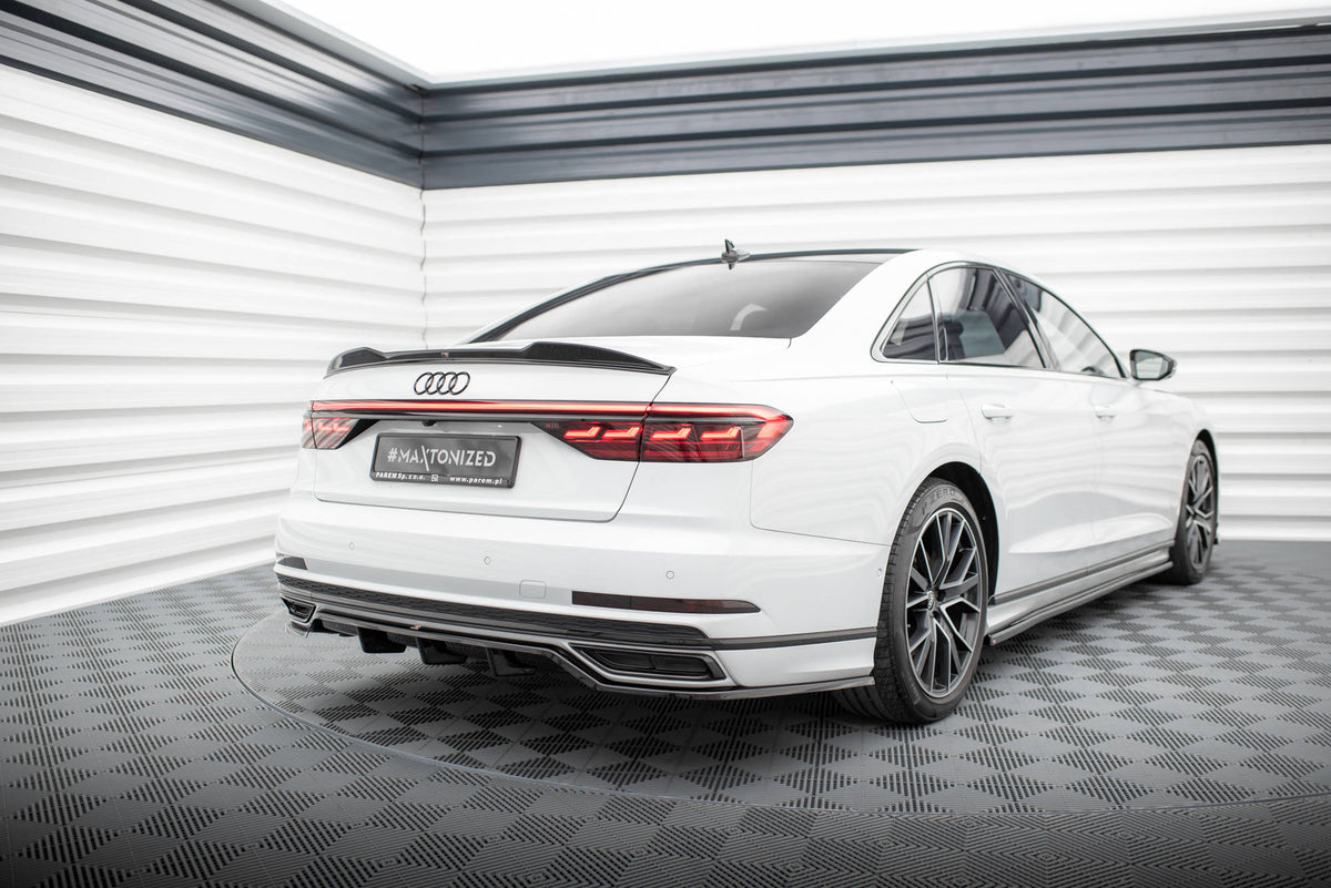 Maxton Mittlerer Diffusor Heck Ansatz DTM Look für Audi A8 S-Line D5 schwarz Hochglanz