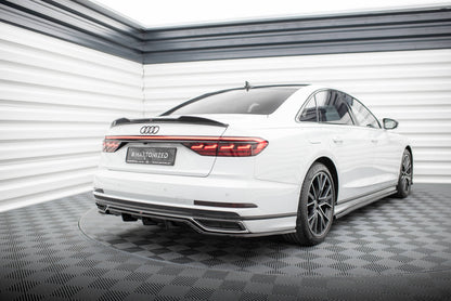 Maxton Mittlerer Diffusor Heck Ansatz DTM Look für Audi A8 S-Line D5 schwarz Hochglanz