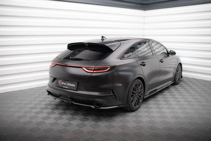 Maxton Mittlerer Diffusor Heck Ansatz DTM Look für Kia Proceed GT Mk1 Facelift schwarz Hochglanz