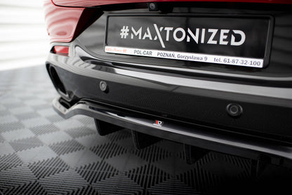 Maxton Mittlerer Diffusor Heck Ansatz DTM Look für Alfa Romeo Tonale Mk1 schwarz Hochglanz