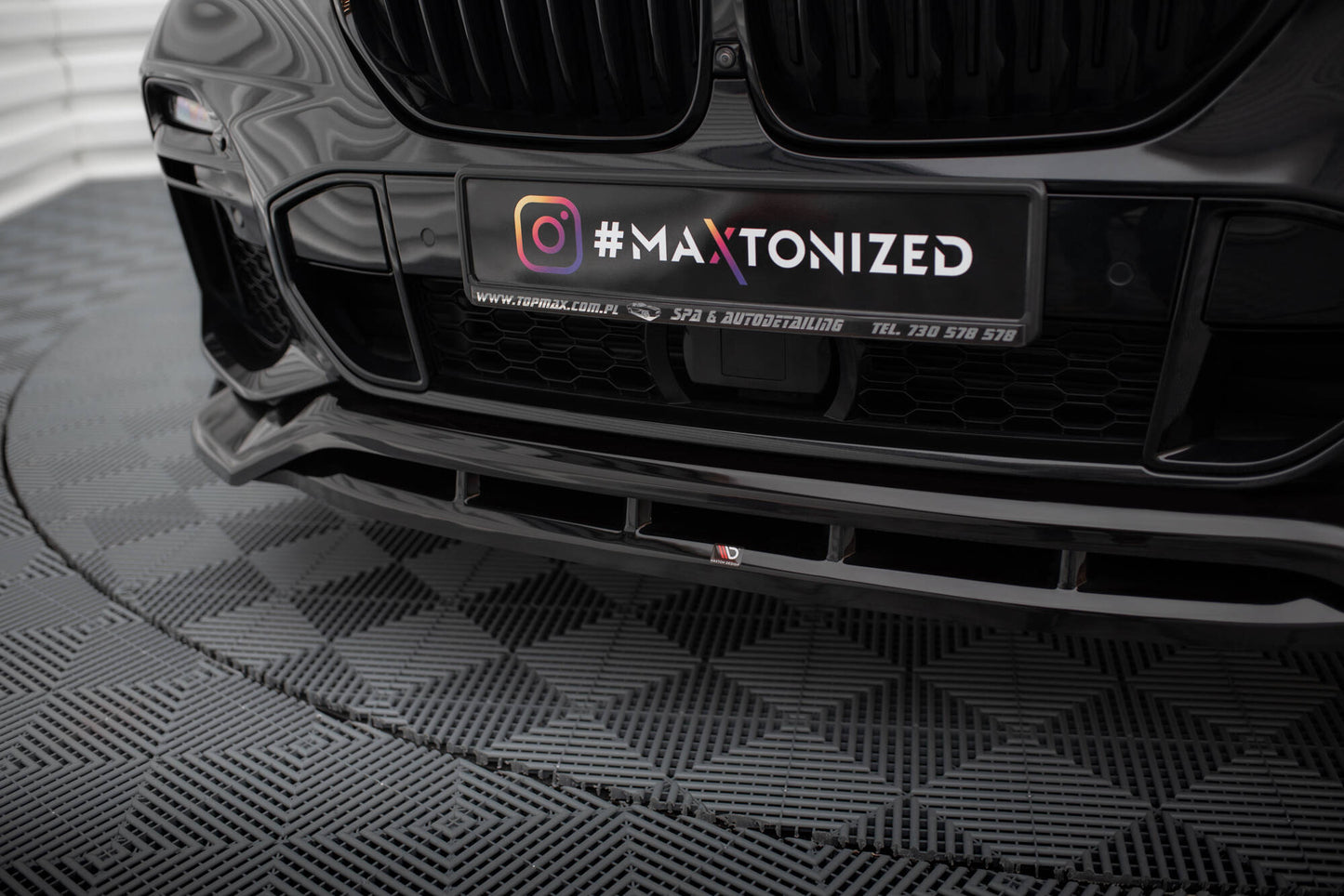 Maxton Front Ansatz V.2 für BMW X5 M-Paket G05 schwarz Hochglanz