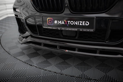 Maxton Front Ansatz V.2 für BMW X5 M-Paket G05 schwarz Hochglanz