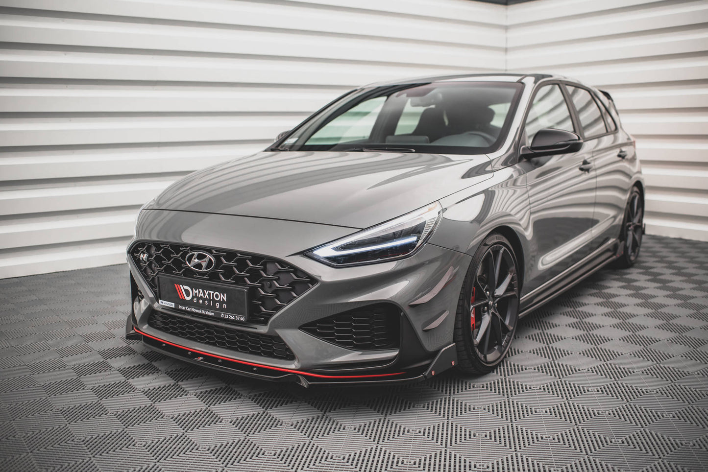 Maxton Front Ansatz V.1 +Flaps für Hyundai I30 N Hatchback/Fastback Mk3 Facelift