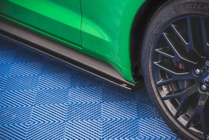 Maxton Seitenschweller Ansatz für + Flaps  Ford Mustang GT Mk6 Facelift