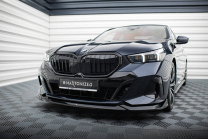 Maxton Front Ansatz V.2 für BMW 5er M-Paket G60 schwarz Hochglanz
