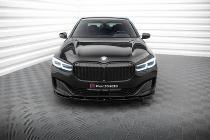 Maxton Front Ansatz V.1 für BMW 7 G11 Facelift schwarz Hochglanz