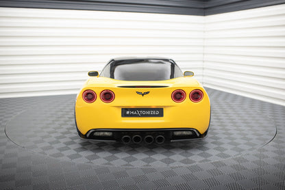 Maxton Heck Ansatz Flaps Diffusor für Chevrolet Corvette C6 schwarz Hochglanz