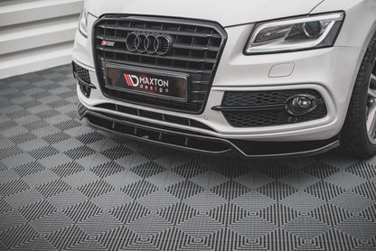 Maxton Front Ansatz für Audi SQ5 Mk1 (8R) schwarz Hochglanz