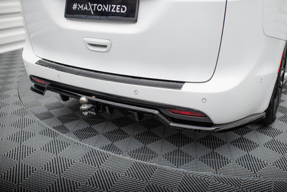 Maxton Mittlerer Diffusor Heck Ansatz DTM Look für Chrysler Pacifica Mk2 Facelift schwarz Hochglanz