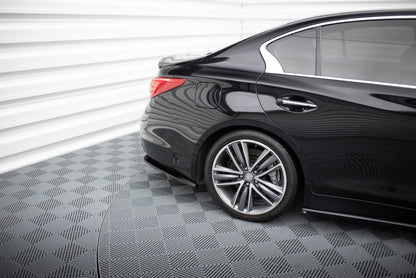 Maxton Heck Ansatz Flaps Diffusor V.2 für Infiniti Q50 S Mk1 schwarz Hochglanz