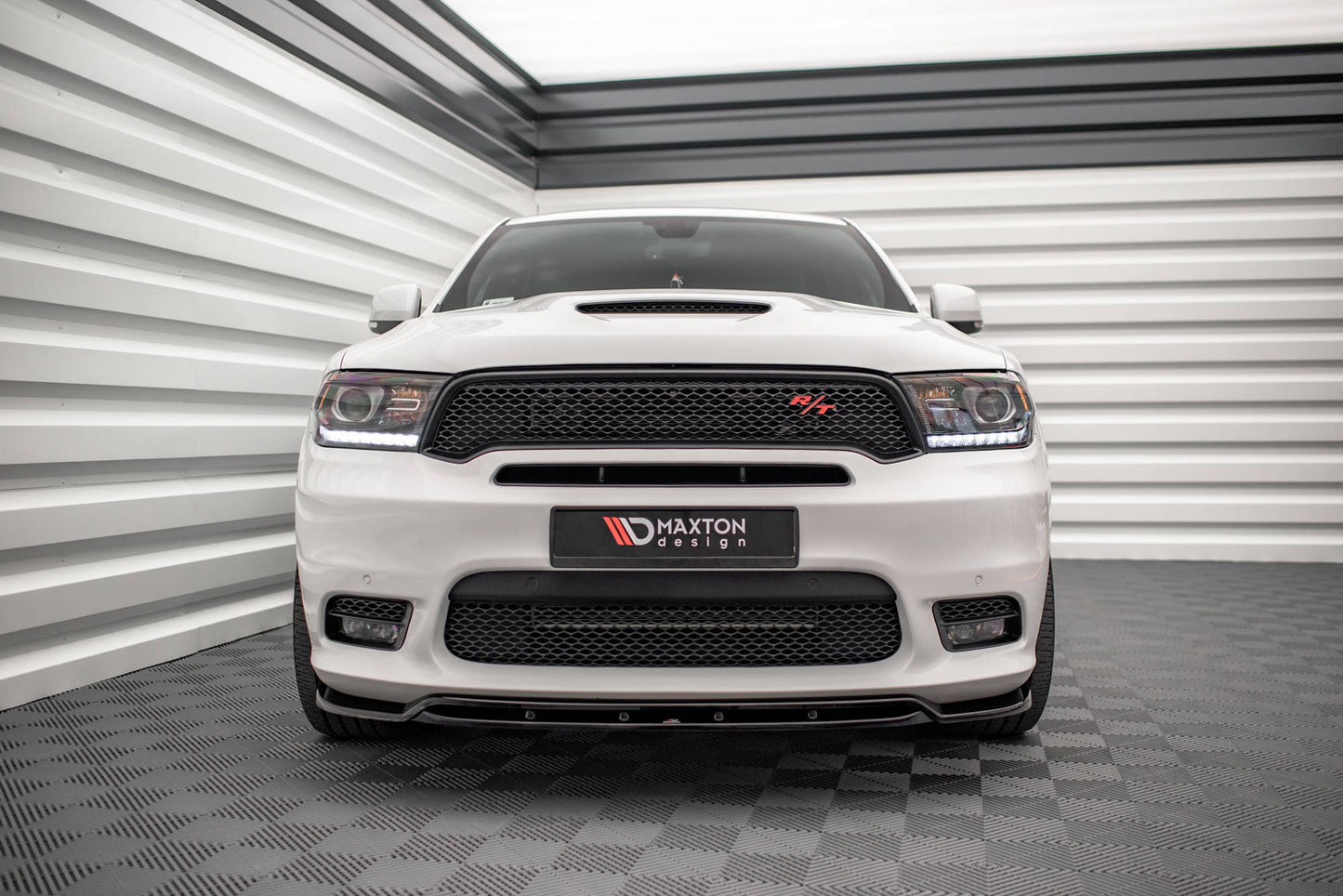 Maxton Front Ansatz V.1 für Dodge Durango RT / SRT Mk3 Facelift schwarz Hochglanz