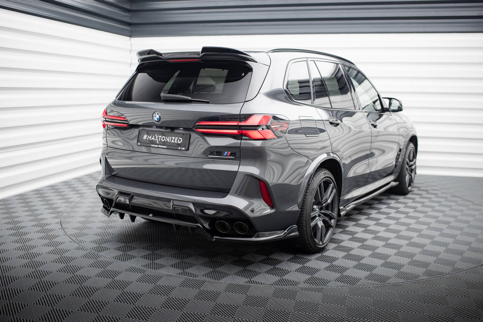 Maxton Spoiler CAP für 3D BMW X5 M F95 Facelift schwarz Hochglanz