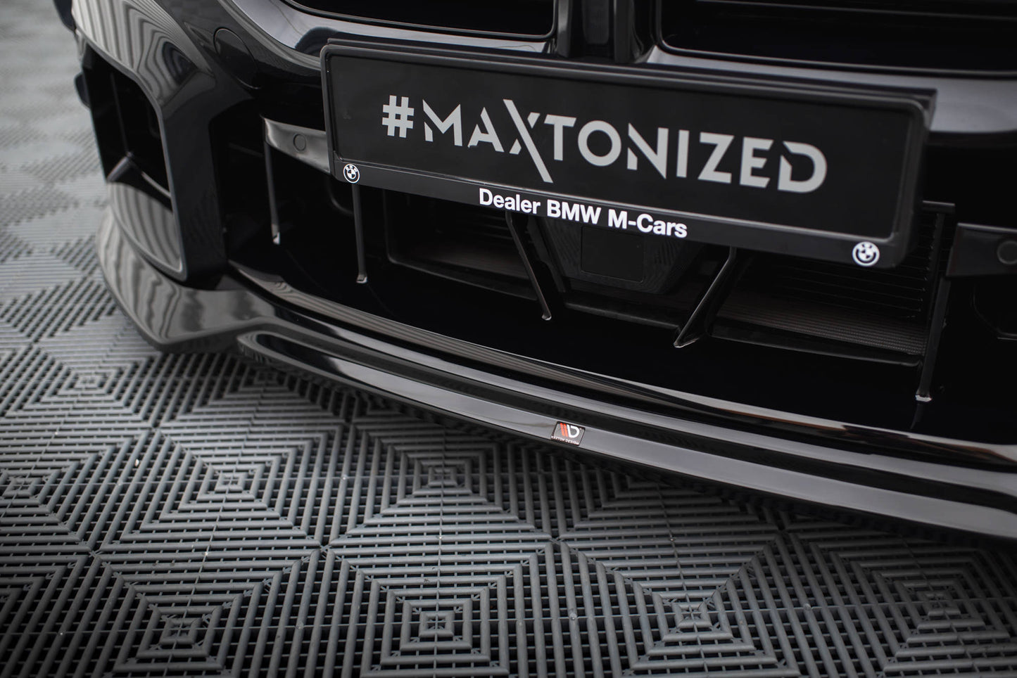 Maxton Front Ansatz V.1 für BMW M2 G87 schwarz Hochglanz