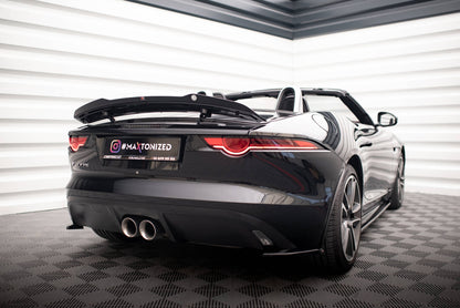 Maxton Heck Ansatz Flaps Diffusor für Jaguar F-Type Mk1 Facelift schwarz Hochglanz